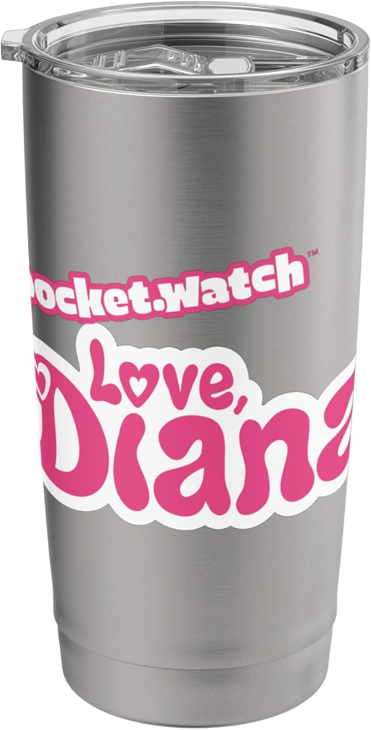 Love, Diana logo stainless steel insulated tumbler, reusable drink cup for kids